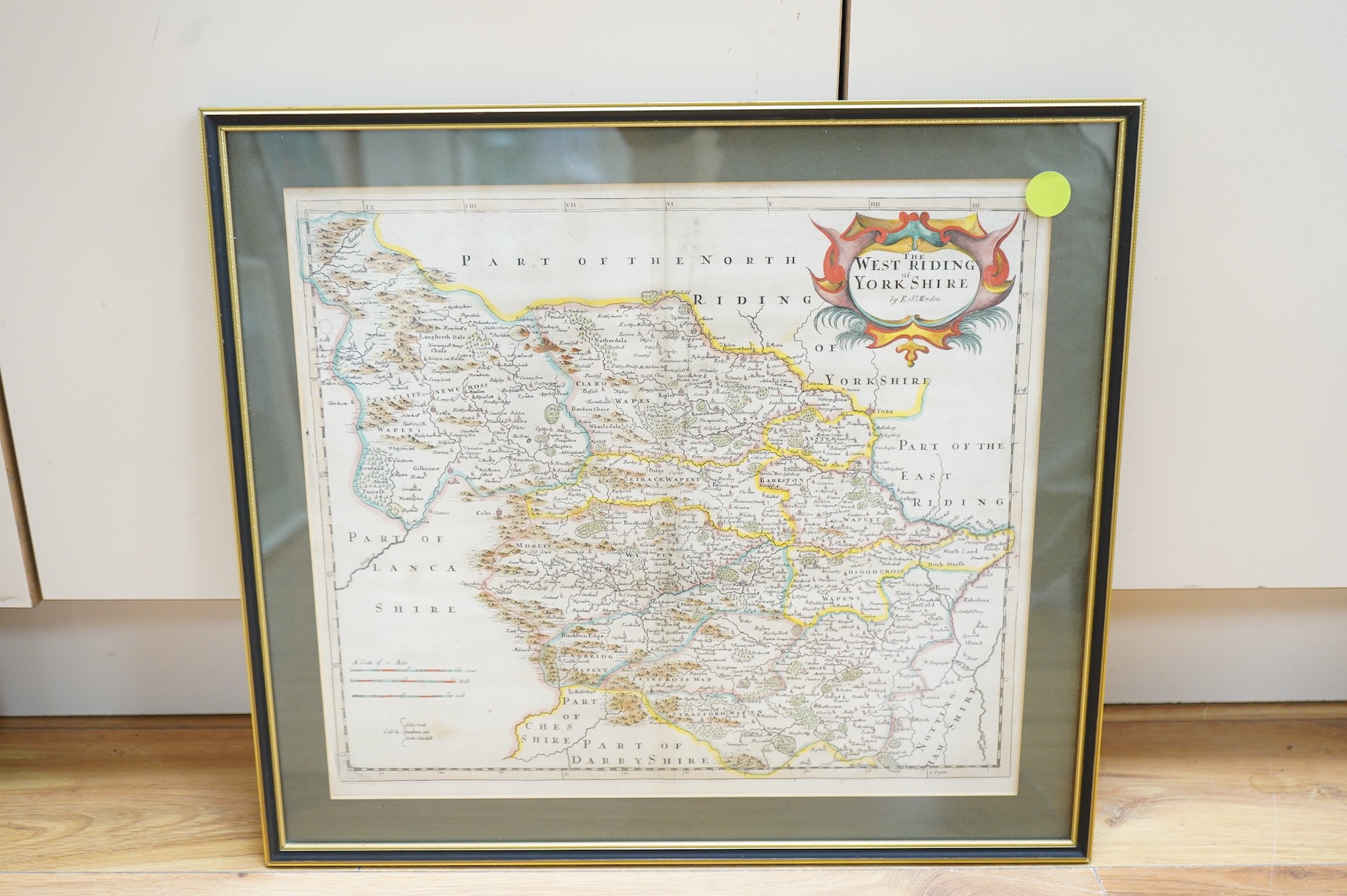 Robert Modern (1650-1703), Durham and The West Riding of Yorkshire’ two hand coloured engraved maps, sold by Abel Swale Awnsham and John Churchill, largest 38 x 43cm